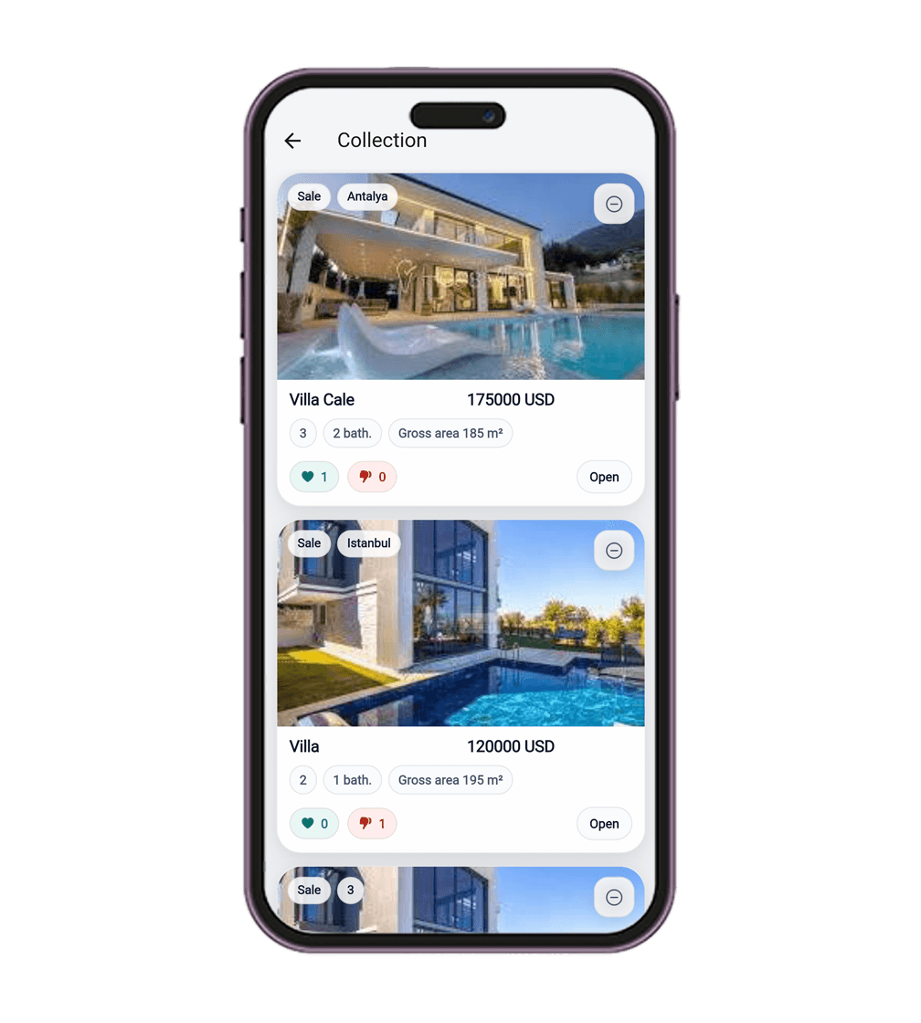 Public collection shared with clients in BAZA